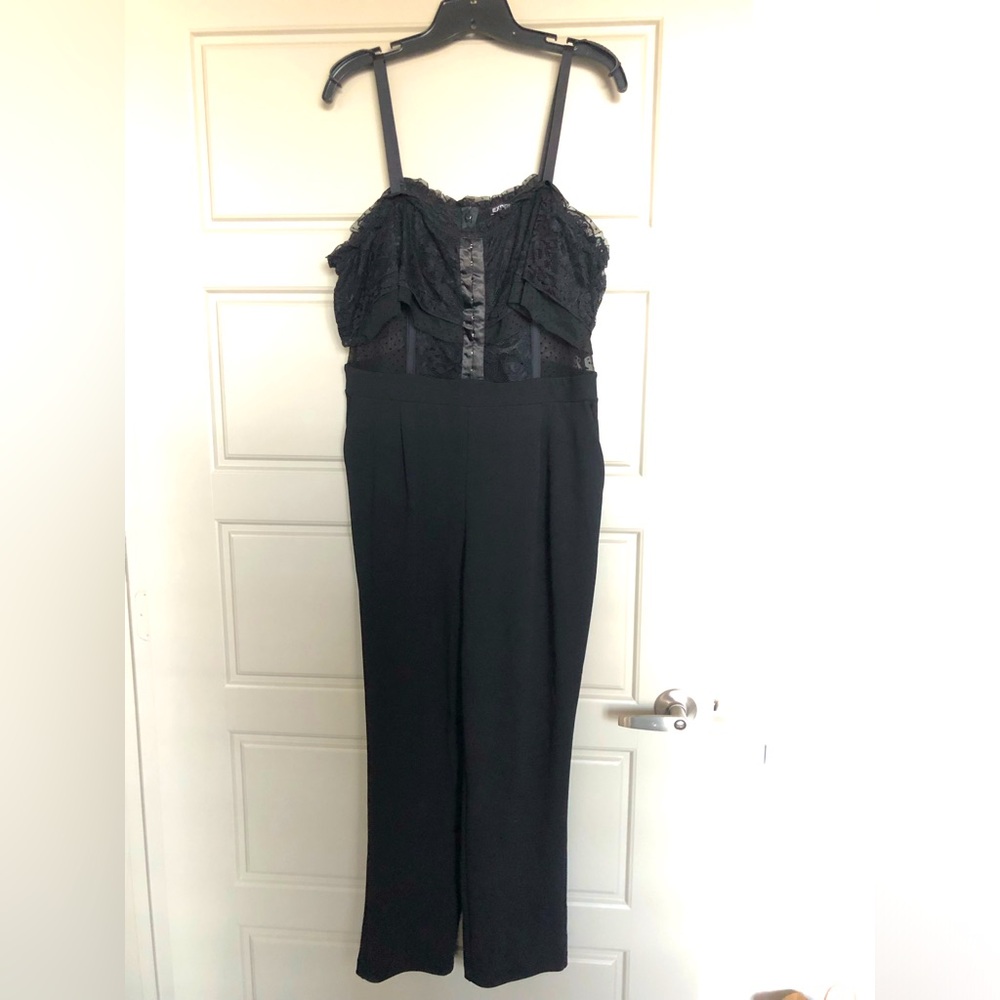 EXPRESS NWT RUFFLE CORSET TOP JUMPSUIT